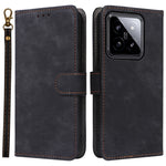 For Xiaomi 14 Leather Case RFID Blocking Wallet Magnetic Phone Cover with Strap