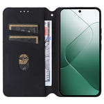 For Xiaomi 14 Case Magnetic Imprinted PU Leather Wallet Phone Cover