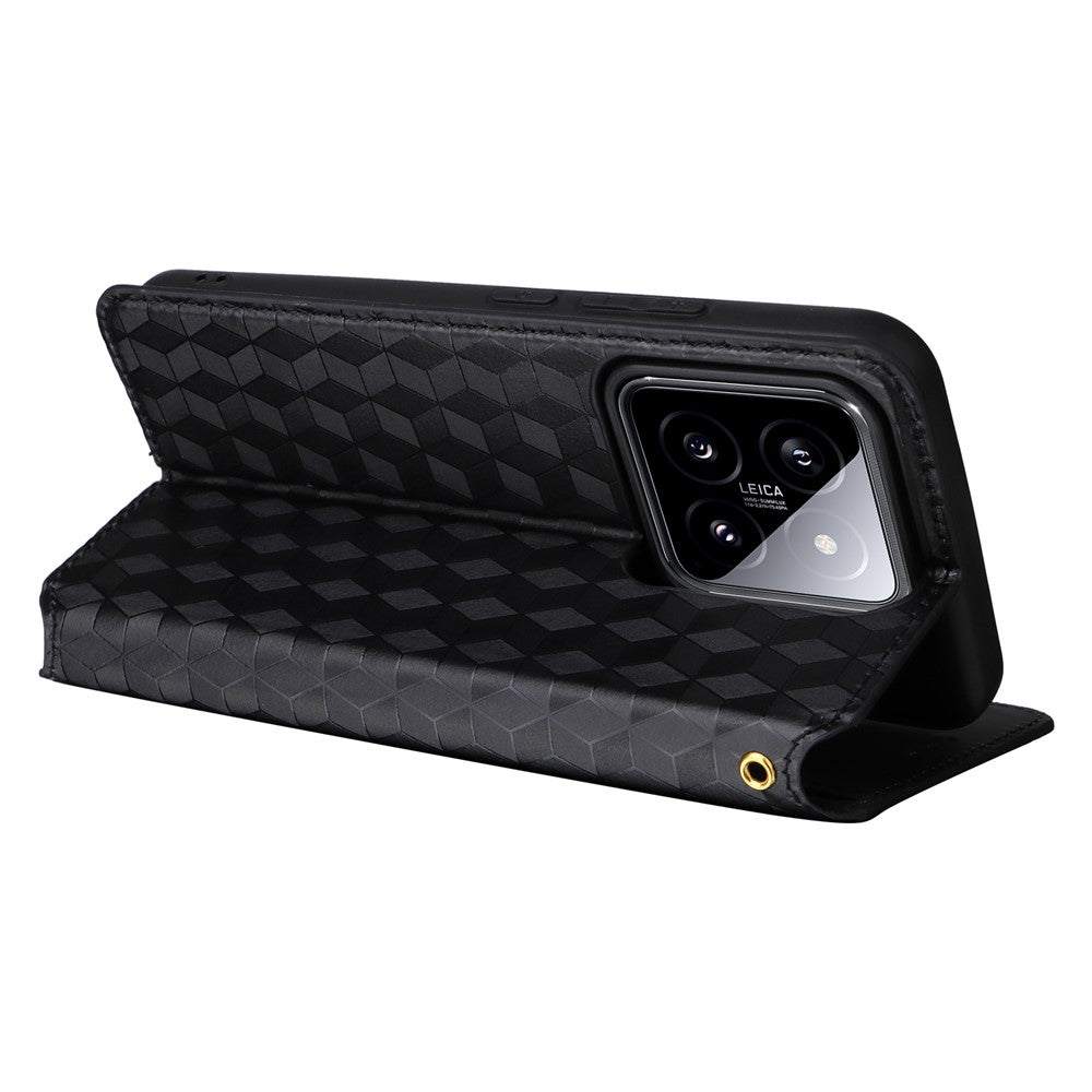 For Xiaomi 14 Case Magnetic Imprinted PU Leather Wallet Phone Cover