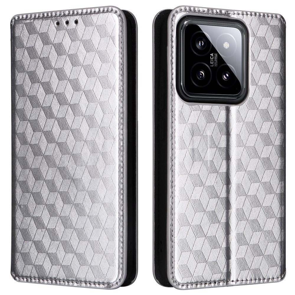 For Xiaomi 14 Case Magnetic Imprinted PU Leather Wallet Phone Cover