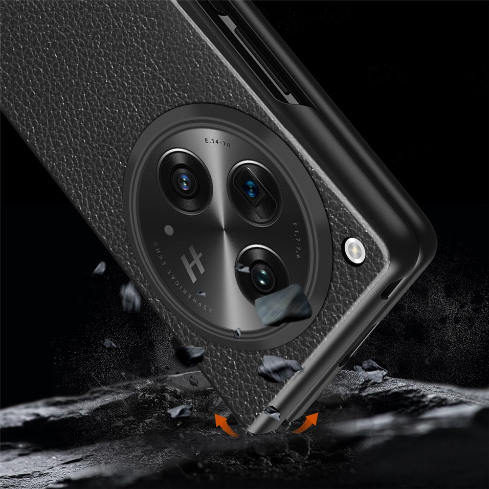 For Oppo Find N3 5G / OnePlus Open Case PU Leather Coated Hard PC Anti-Drop Phone Cover