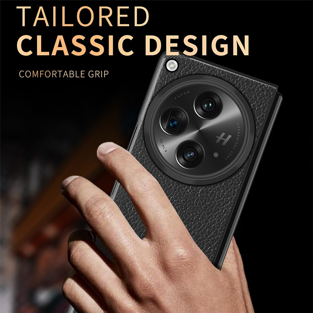 For Oppo Find N3 5G / OnePlus Open Case PU Leather Coated Hard PC Anti-Drop Phone Cover