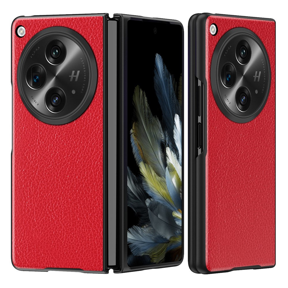 For Oppo Find N3 5G / OnePlus Open Case PU Leather Coated Hard PC Anti-Drop Phone Cover