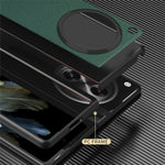 For Oppo Find N3 5G / OnePlus Open Case Cross Texture Rubberized PU Leather+ PC Smart Phone Cover