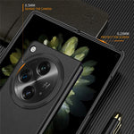 For Oppo Find N3 5G / OnePlus Open Case Cross Texture Rubberized PU Leather+ PC Smart Phone Cover