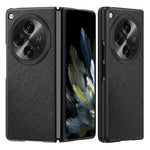 For Oppo Find N3 5G / OnePlus Open Case Cross Texture Rubberized PU Leather+ PC Smart Phone Cover