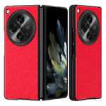 For Oppo Find N3 5G / OnePlus Open Case Cross Texture Rubberized PU Leather+ PC Smart Phone Cover