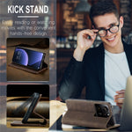 CASEME 013-serien PU-lædercover til Xiaomi 13T / 13T Pro / Redmi K60 Ultra, folio-etui med stativfunktion, mobilcover