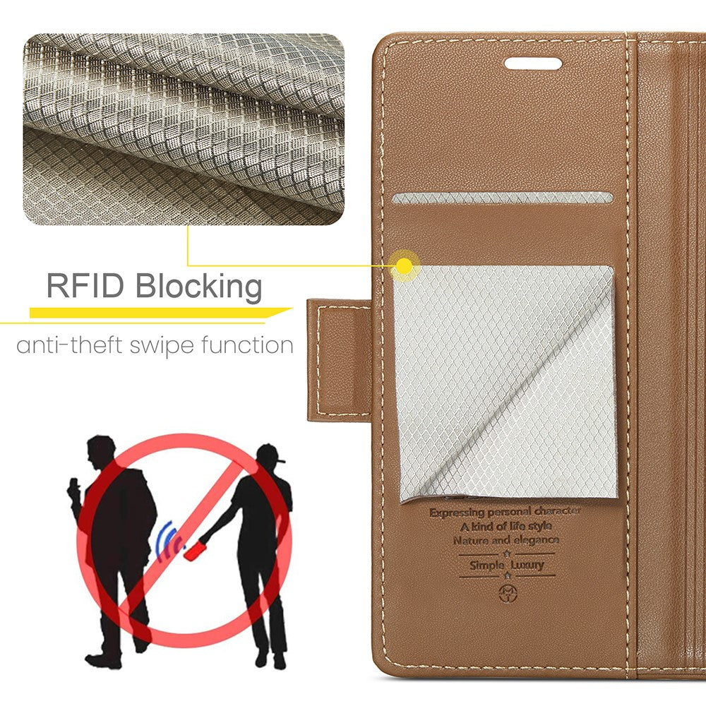 Læderetui til Xiaomi 13T / 13T Pro / Redmi K60 Ultra, CASEME 023 RFID-blokerende mobilcover med 3 kortpladser