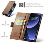 Læderetui til Xiaomi 13T / 13T Pro / Redmi K60 Ultra, CASEME 023 RFID-blokerende mobilcover med 3 kortpladser