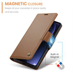 Læderetui til Xiaomi 13T / 13T Pro / Redmi K60 Ultra, CASEME 023 RFID-blokerende mobilcover med 3 kortpladser