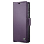 Läderfodral för Samsung Galaxy S23 FE CASEME 023 RFID-blockerande mobilskal med 3 kortplatser