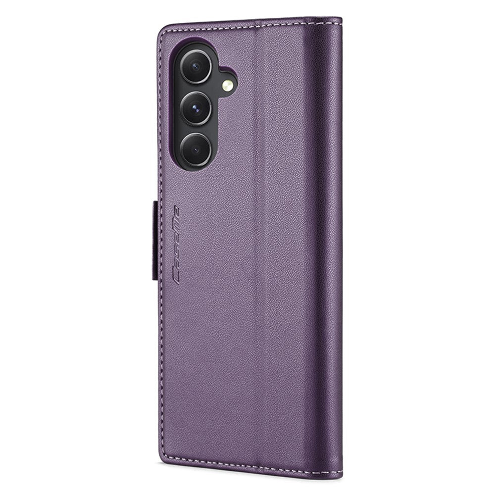 Läderfodral för Samsung Galaxy S23 FE CASEME 023 RFID-blockerande mobilskal med 3 kortplatser