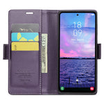 Läderfodral för Samsung Galaxy S23 FE CASEME 023 RFID-blockerande mobilskal med 3 kortplatser