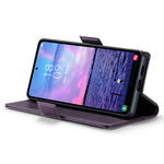 Läderfodral för Samsung Galaxy S23 FE CASEME 023 RFID-blockerande mobilskal med 3 kortplatser