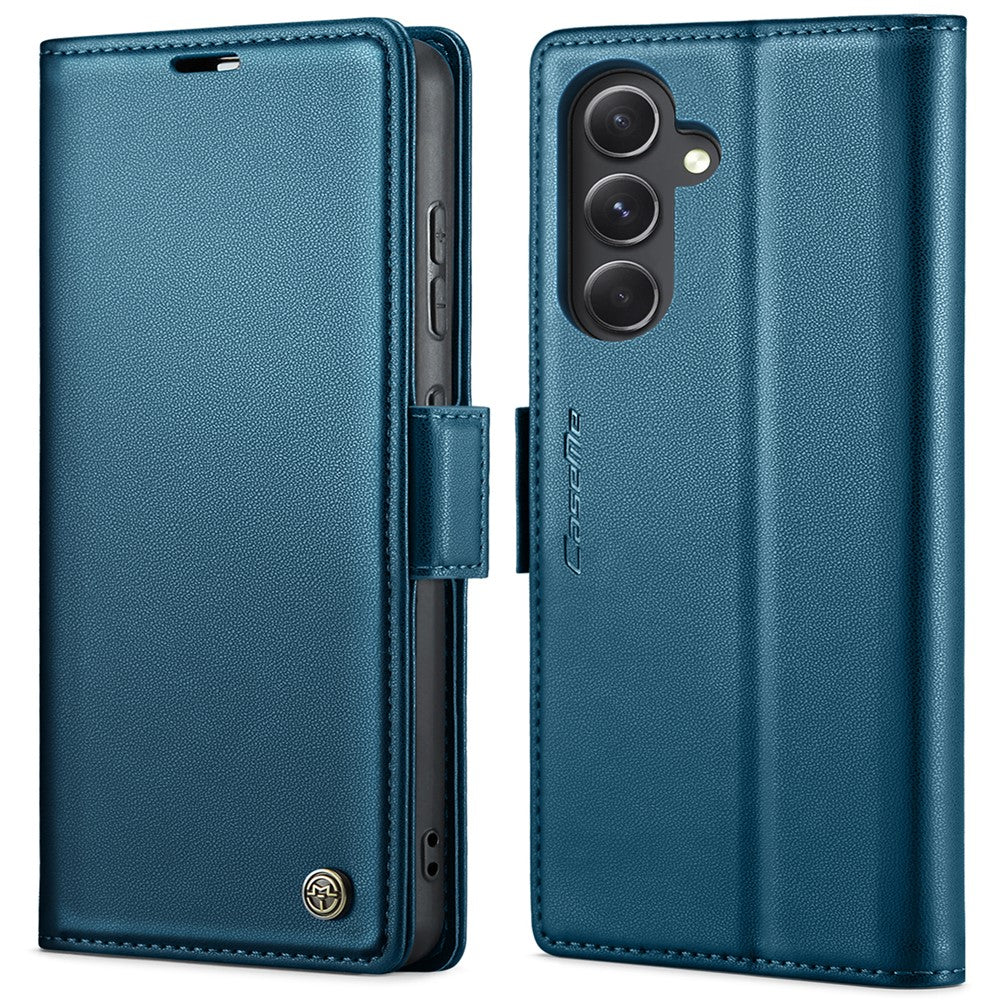 Läderfodral för Samsung Galaxy S23 FE CASEME 023 RFID-blockerande mobilskal med 3 kortplatser