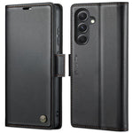 Läderfodral för Samsung Galaxy S23 FE CASEME 023 RFID-blockerande mobilskal med 3 kortplatser