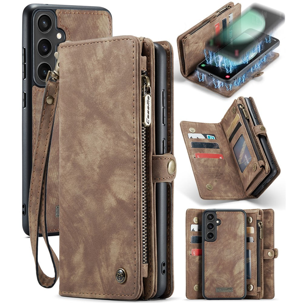 For Samsung Galaxy S23 FE Phone Cases CASEME 008 Leather Cover with Detachable Wallet and Strap