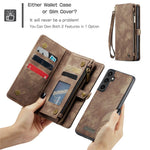 For Samsung Galaxy S23 FE Phone Cases CASEME 008 Leather Cover with Detachable Wallet and Strap
