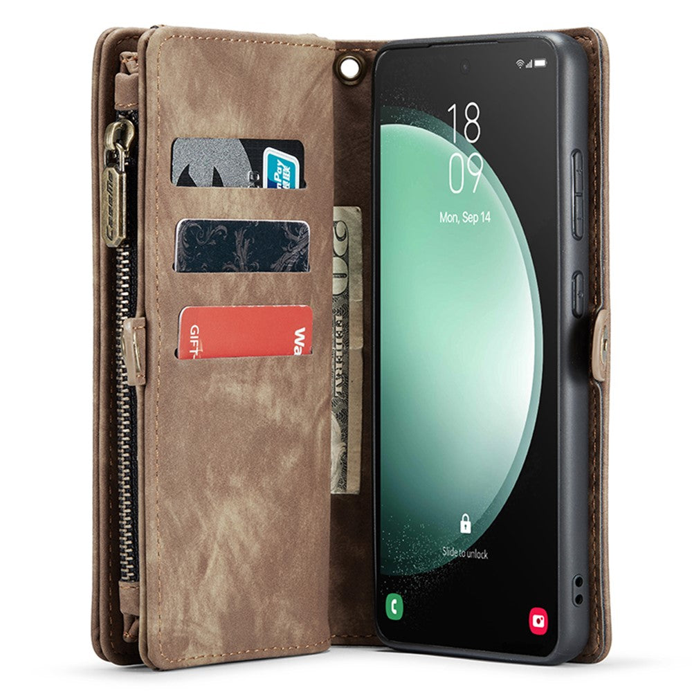 For Samsung Galaxy S23 FE Phone Cases CASEME 008 Leather Cover with Detachable Wallet and Strap