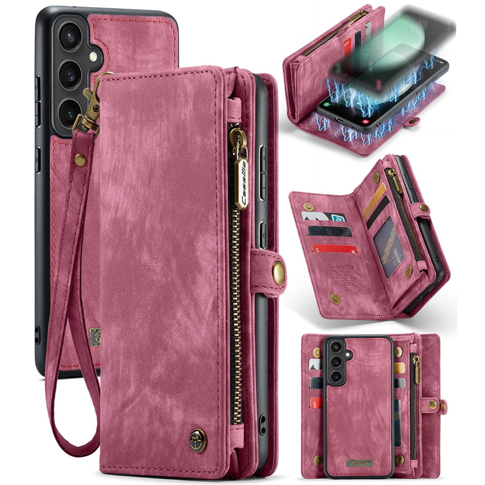 For Samsung Galaxy S23 FE Phone Cases CASEME 008 Leather Cover with Detachable Wallet and Strap