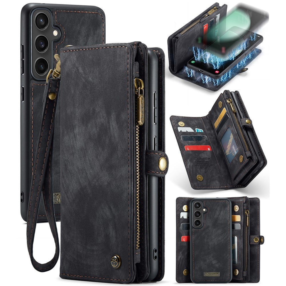 For Samsung Galaxy S23 FE Phone Cases CASEME 008 Leather Cover with Detachable Wallet and Strap