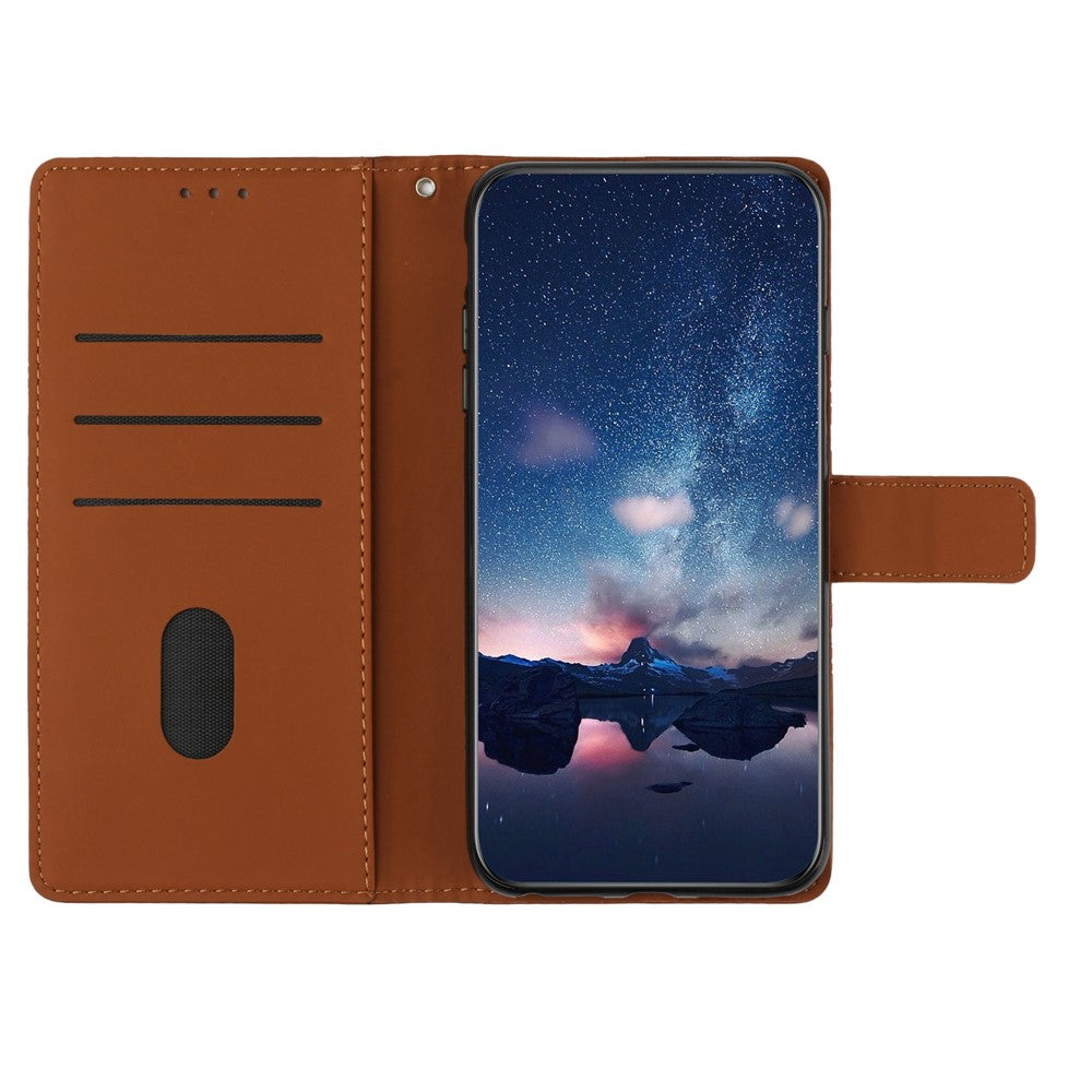For Oppo A38 4G Case Imprinted Rhombus Leather Phone Wallet Cover