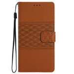 For Oppo A38 4G Case Imprinted Rhombus Leather Phone Wallet Cover