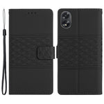 For Oppo A38 4G Case Imprinted Rhombus Leather Phone Wallet Cover