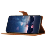For Oppo A18 4G Case Imprinted Rhombus Mobile Phone Stand Wallet Cover