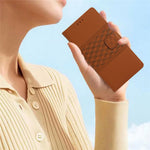 For Oppo A18 4G Case Imprinted Rhombus Mobile Phone Stand Wallet Cover