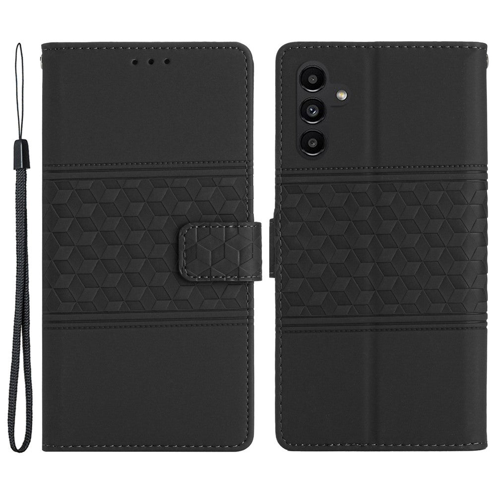 Til Samsung Galaxy A15 5G Etui Præget Rhombus Pung Stativ Cover