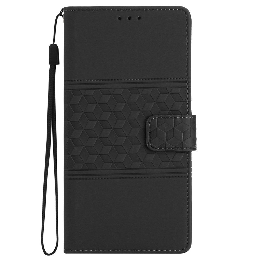 Til Samsung Galaxy A15 5G Etui Præget Rhombus Pung Stativ Cover