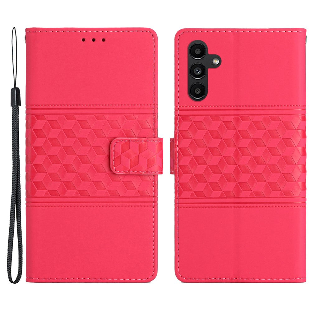 Til Samsung Galaxy A15 5G Etui Præget Rhombus Pung Stativ Cover