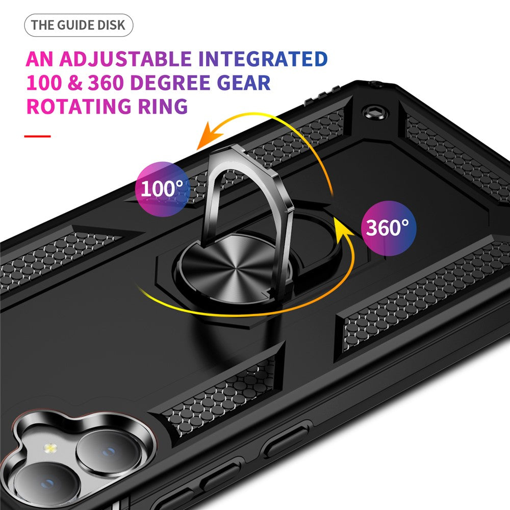 For Samsung Galaxy A05 4G Case Ring Kickstand TPU+PC Drop-proof Phone Cover
