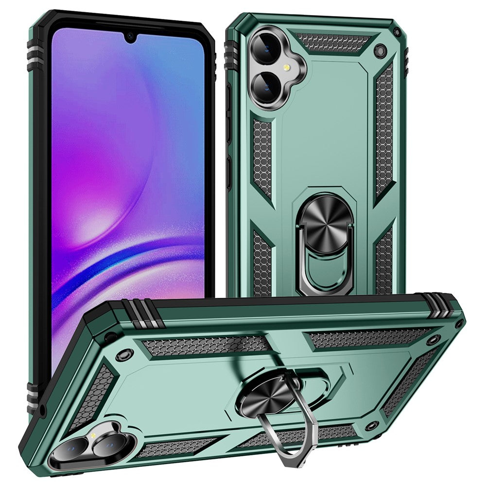 For Samsung Galaxy A05 4G Case Ring Kickstand TPU+PC Drop-proof Phone Cover