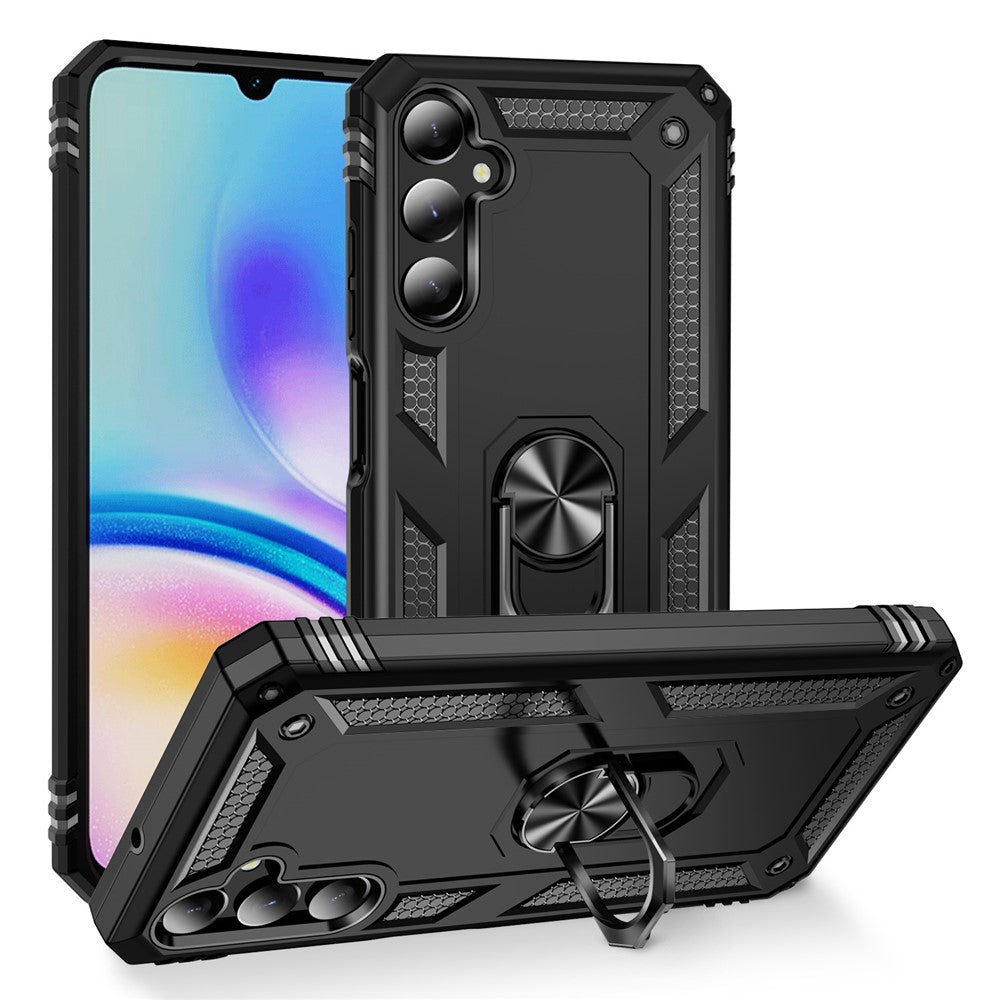 Til Samsung Galaxy A05s 4G Cover Ring Kickstand Anti-fald TPU+PC Telefoncover