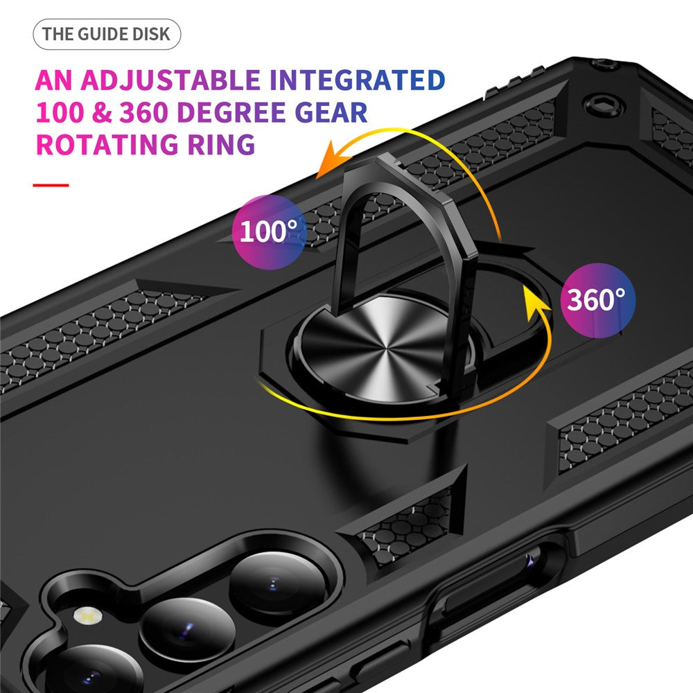 Til Samsung Galaxy A05s 4G Cover Ring Kickstand Anti-fald TPU+PC Telefoncover