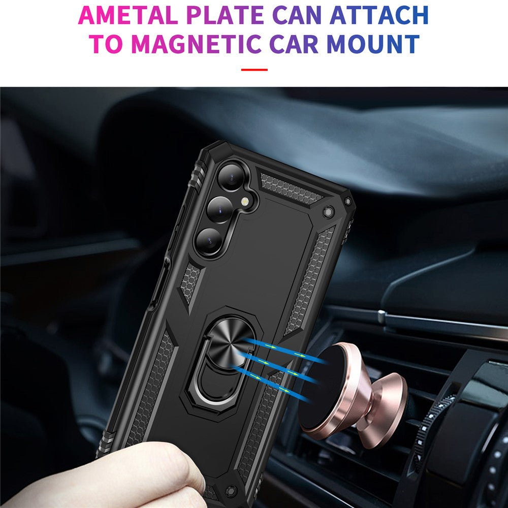 Til Samsung Galaxy A05s 4G Cover Ring Kickstand Anti-fald TPU+PC Telefoncover
