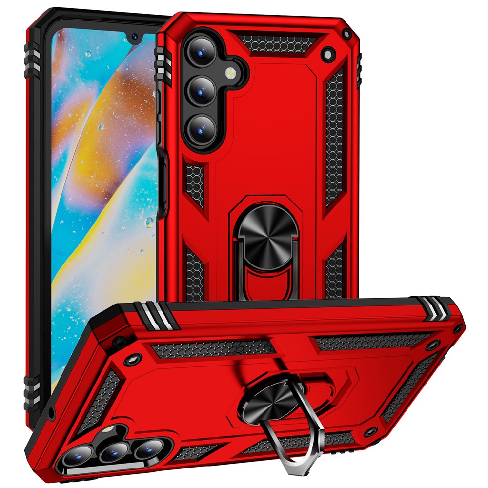 Til Samsung Galaxy A15 5G Cover PC+TPU Stødsikkert Telefoncover med Støttefod