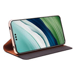 QIALINO För Huawei Mate 60 Pro / 60 Pro+ Skal View Window Äkta Koläder Auto Wake / Sleep mobilskal