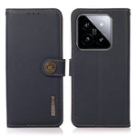 KHAZNEH For Xiaomi 14 Ultra Case Wallet Stand Genuine Cow Leather Cover