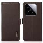 KHAZNEH For Xiaomi 14 Ultra Case Wallet Stand Litchi Texture Phone Cover