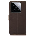 KHAZNEH For Xiaomi 14 Ultra Case Wallet Stand Litchi Texture Phone Cover