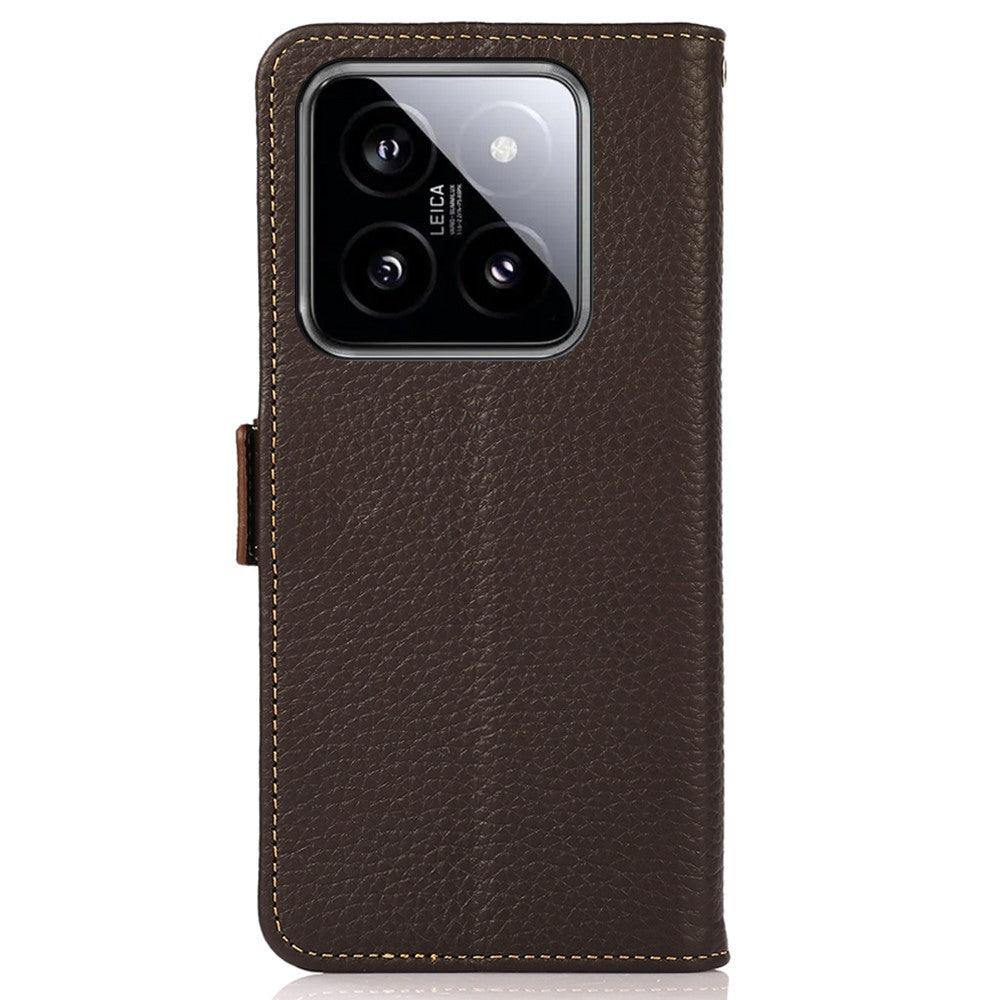KHAZNEH For Xiaomi 14 Ultra Case Wallet Stand Litchi Texture Phone Cover