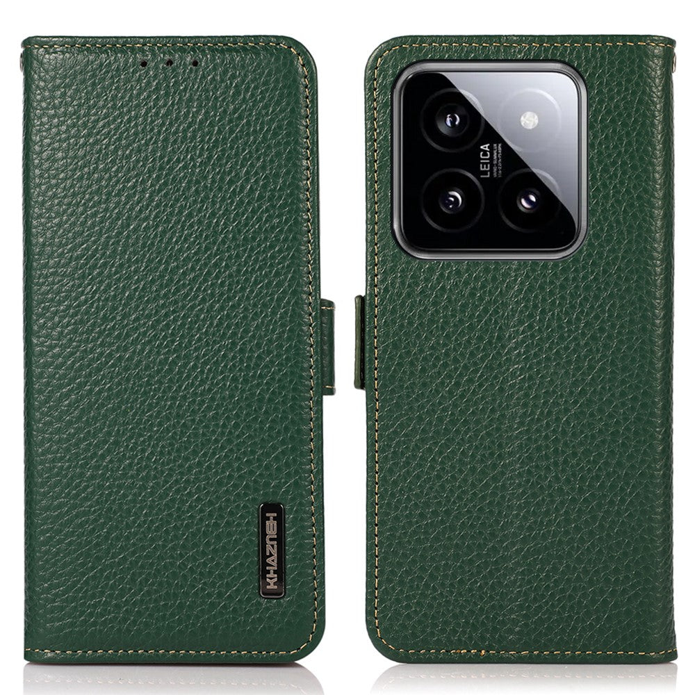 KHAZNEH For Xiaomi 14 Ultra Case Wallet Stand Litchi Texture Phone Cover
