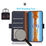 KHAZNEH For Xiaomi 14 Case Magnetic Clasp enuine Cow Leather Wallet Cover