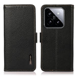 KHAZNEH For Xiaomi 14 Case Magnetic Clasp enuine Cow Leather Wallet Cover