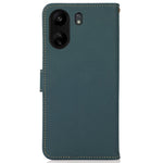 KHAZNEH Skal för Xiaomi Redmi 13C 4G / 13C 5G / Poco C65 4G / Poco M6 5G / 13R 5G Äkta nötskinn RFID-blockerande mobilskal
