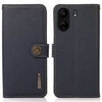 KHAZNEH Skal för Xiaomi Redmi 13C 4G / 13C 5G / Poco C65 4G / Poco M6 5G / 13R 5G Äkta nötskinn RFID-blockerande mobilskal